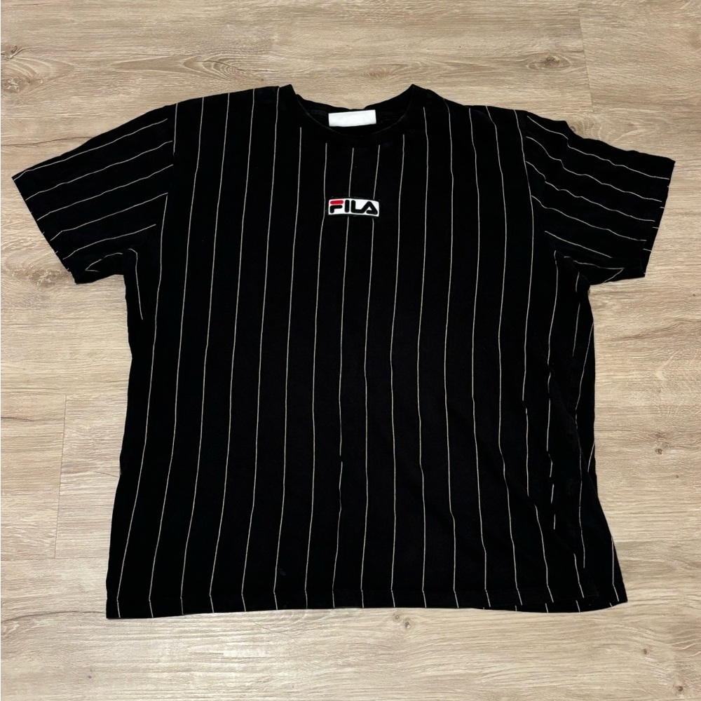 Fila Black Pinstripe Men's Tee